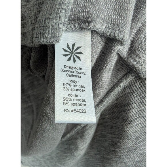 Athleta Cardigan Open Front Long Sleeve Gray Modal Sz M Athleisure Yoga Gym 152 - Picture 4 of 6